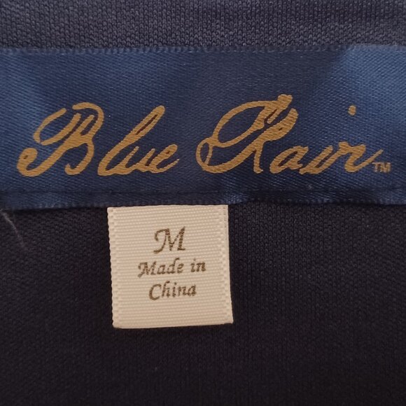 Women's Blue Rain Flare wrist floral hippie disco top size Medium - Picture 5 of 9